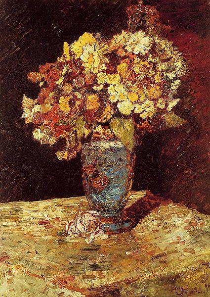 Monticelli, Adolphe-Joseph Still Life with Wild and Garden Flowers Sweden oil painting art